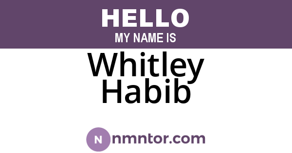 Whitley Habib