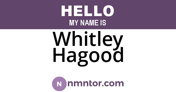 Whitley Hagood