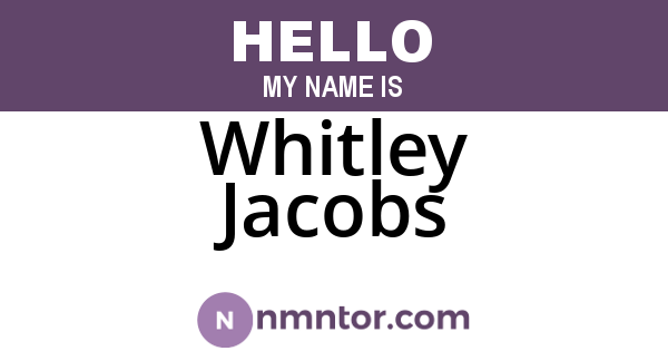 Whitley Jacobs