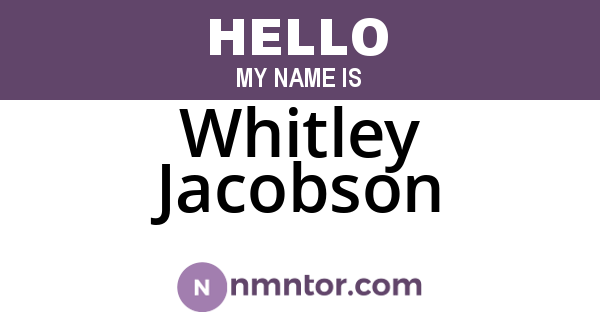 Whitley Jacobson
