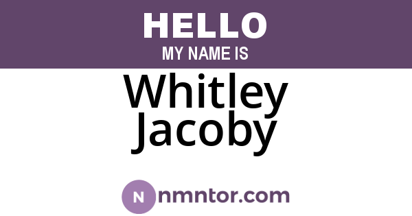 Whitley Jacoby
