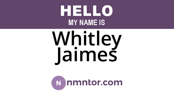 Whitley Jaimes