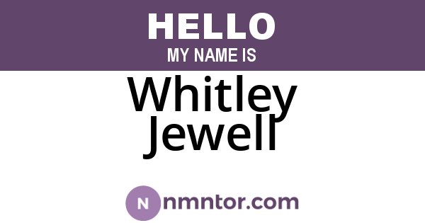 Whitley Jewell
