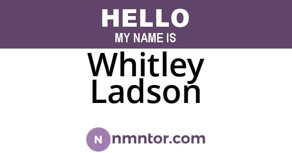 Whitley Ladson