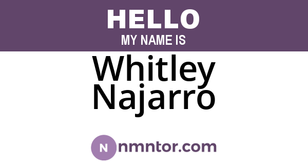 Whitley Najarro