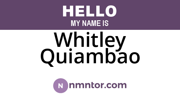 Whitley Quiambao