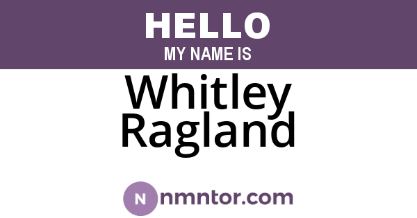 Whitley Ragland