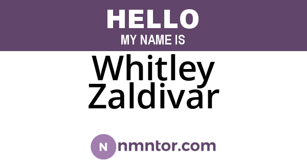 Whitley Zaldivar