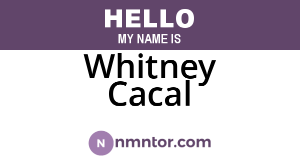 Whitney Cacal