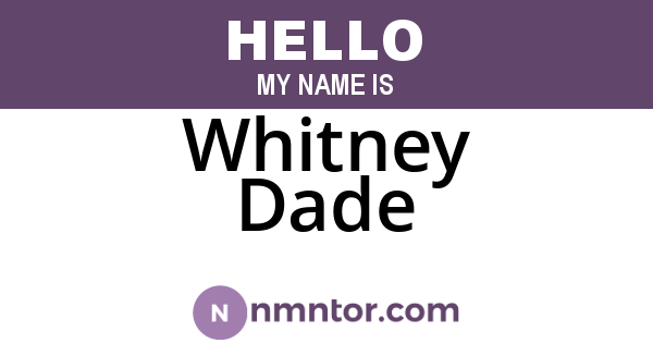Whitney Dade