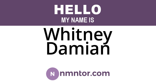 Whitney Damian