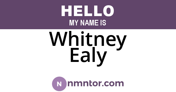 Whitney Ealy