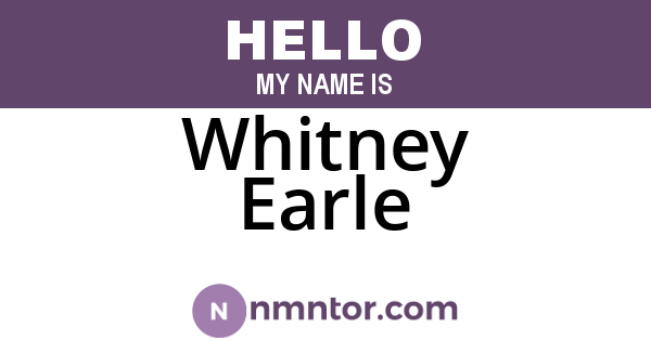 Whitney Earle