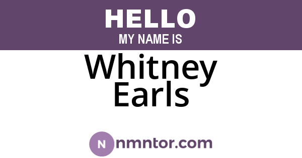 Whitney Earls