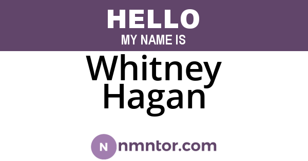 Whitney Hagan