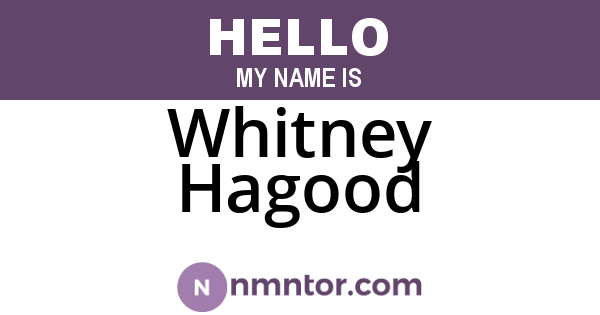 Whitney Hagood