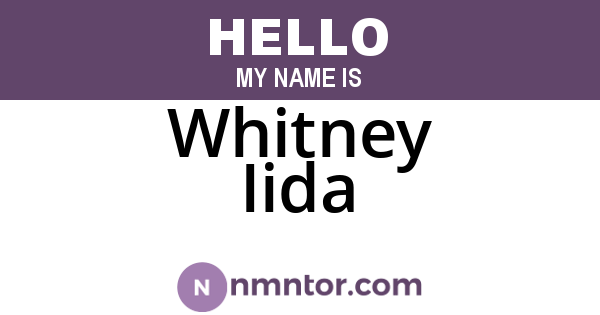 Whitney Iida