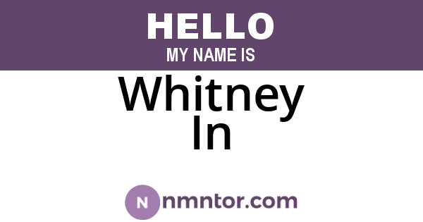 Whitney In