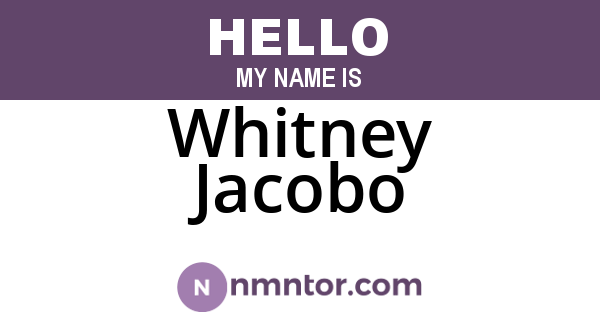 Whitney Jacobo