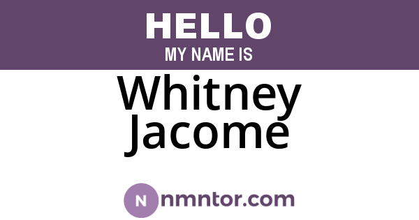 Whitney Jacome