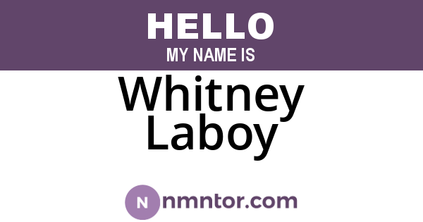 Whitney Laboy