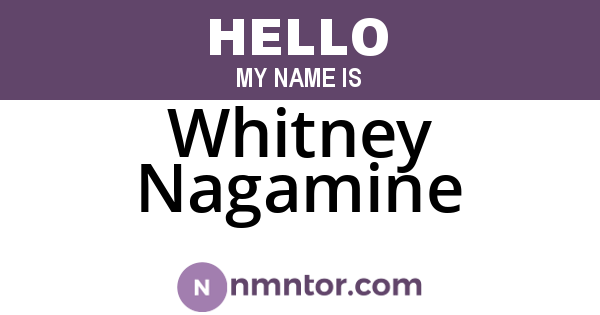 Whitney Nagamine