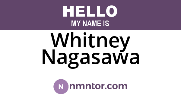 Whitney Nagasawa