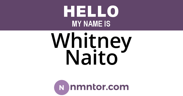 Whitney Naito