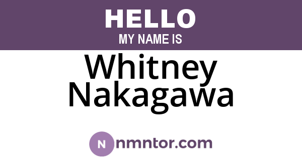 Whitney Nakagawa