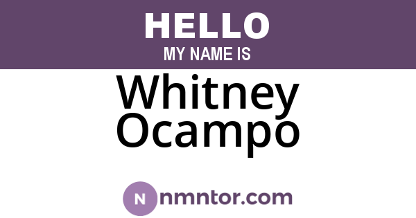 Whitney Ocampo