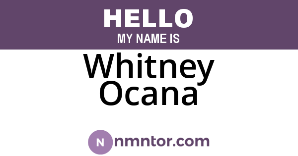 Whitney Ocana