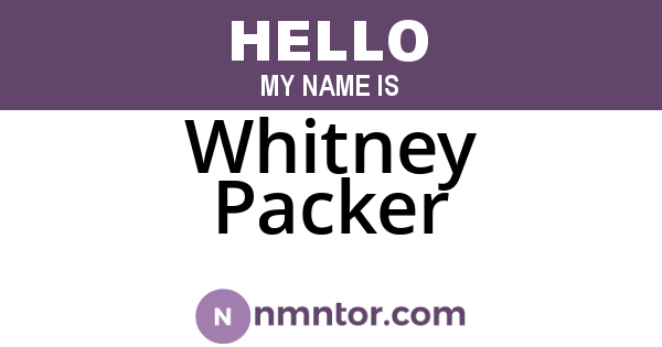 Whitney Packer