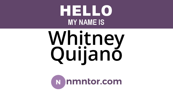 Whitney Quijano