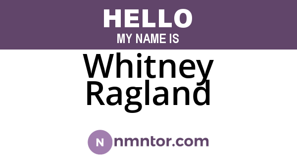 Whitney Ragland
