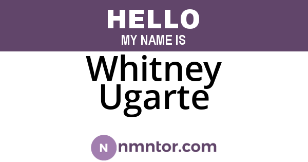 Whitney Ugarte