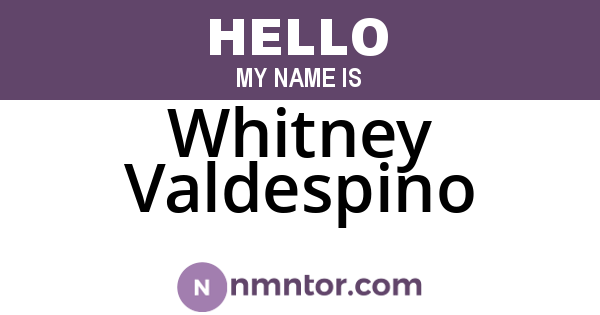 Whitney Valdespino