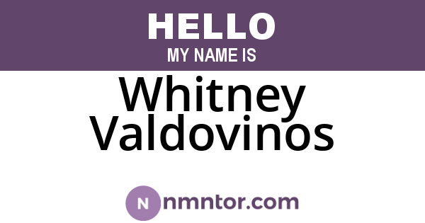 Whitney Valdovinos