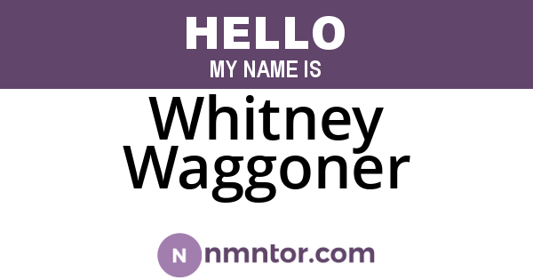 Whitney Waggoner