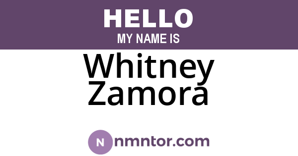 Whitney Zamora