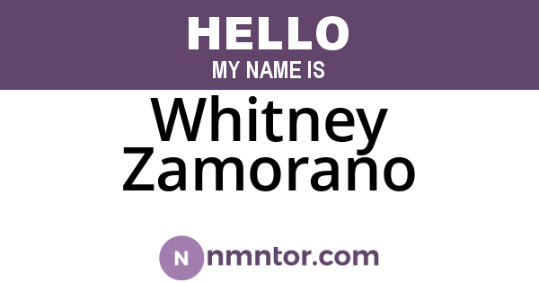 Whitney Zamorano