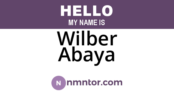 Wilber Abaya