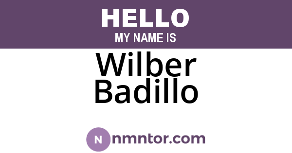 Wilber Badillo