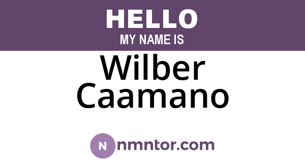 Wilber Caamano