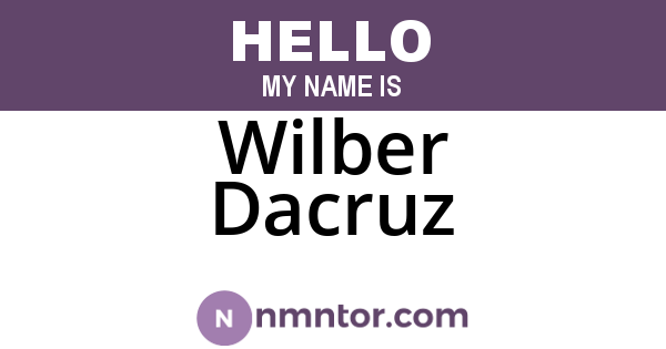 Wilber Dacruz