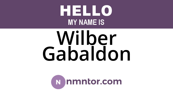 Wilber Gabaldon