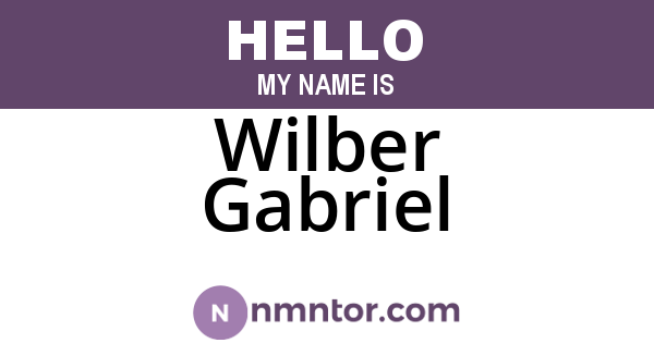 Wilber Gabriel