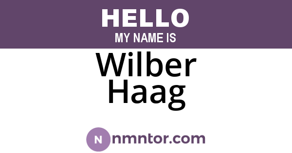 Wilber Haag