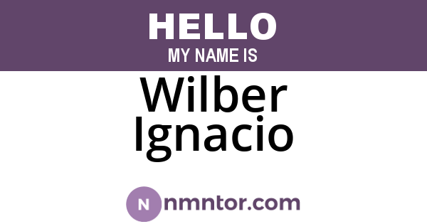 Wilber Ignacio