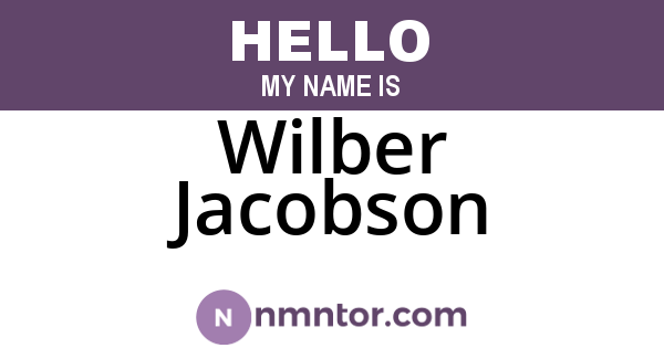 Wilber Jacobson