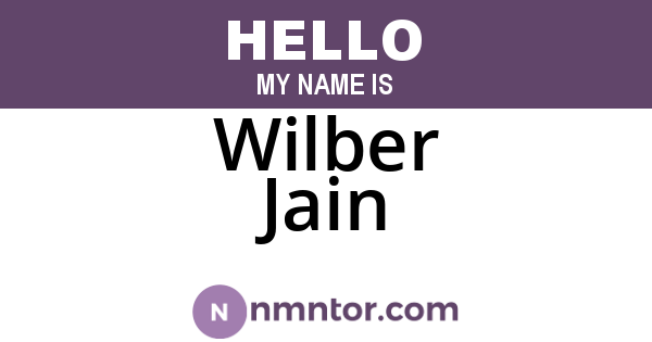 Wilber Jain